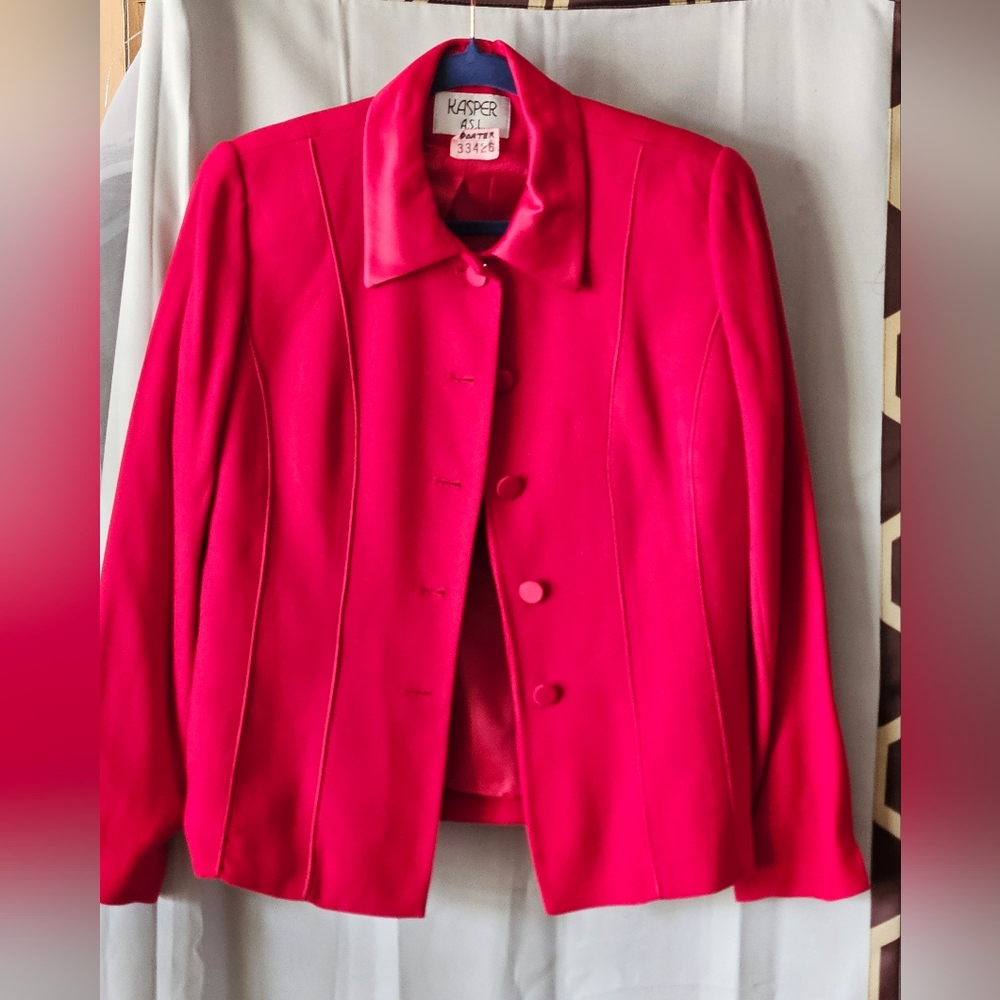 Kasper Women's Vibrant Red Blazer